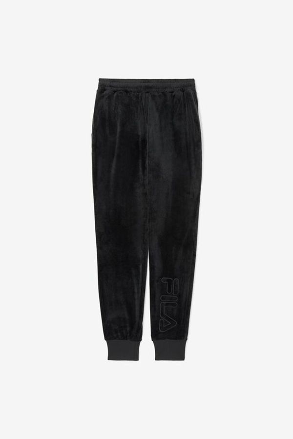 Pantalón Jogger Fila Hombre Negras - Vinny Velour - España 605278NAT